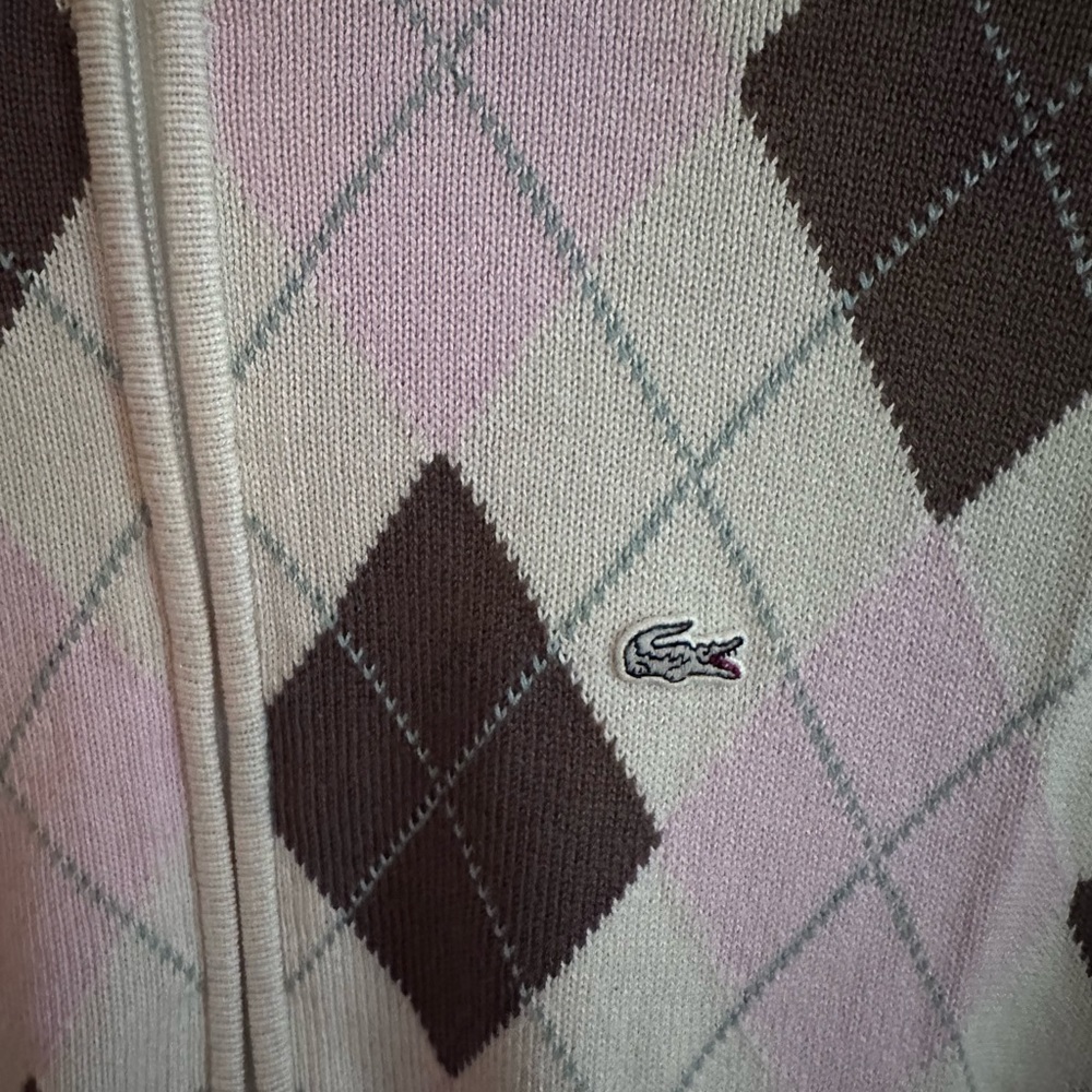 Lacoste Izod Argyle Cardigan Sweater - Picture 2 of 6